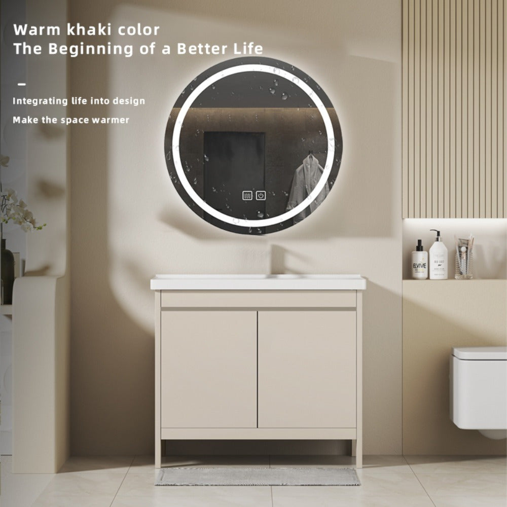 Bathroom Vanity with Sink Combo Set, Modern Bathroom Sink Cabinet, Floating Bathroom Vanity with Sink, Wall Mounted Bathroom Cabinet with White Ceramic Basin.