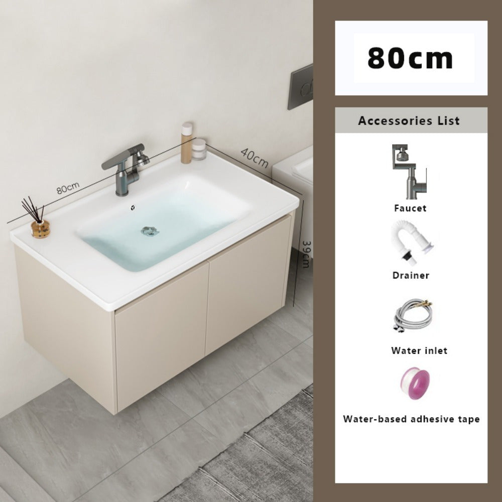 Floating Bathroom Vanity with Sink, High Gloss Single Sink Wall Mounted Bathroom Storage Vanity Cabinet, Modern Bathroom Sink Cabinet.