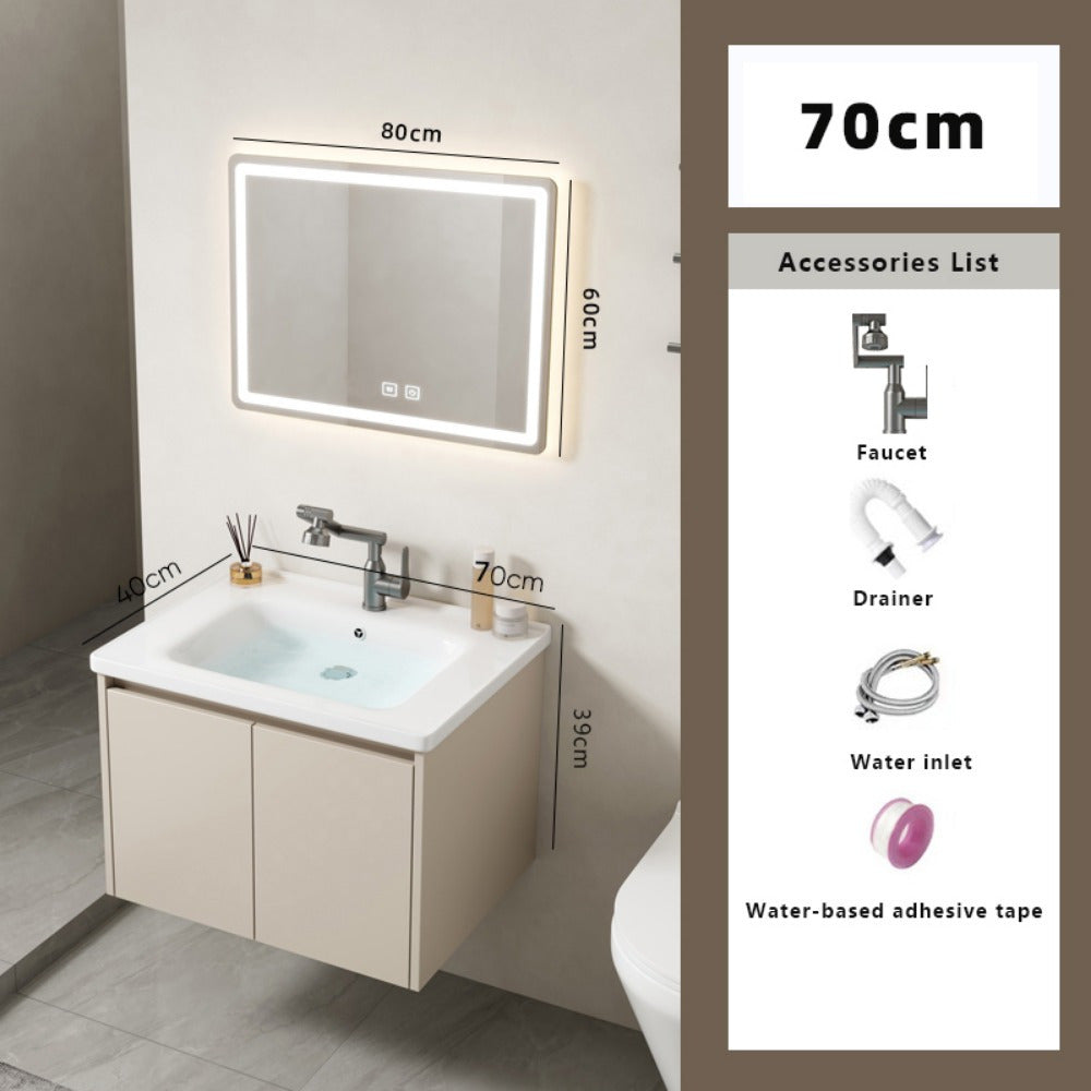 Floating Bathroom Vanity with Sink, High Gloss Single Sink Wall Mounted Bathroom Storage Vanity Cabinet, Modern Bathroom Sink Cabinet.