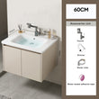 Floating Bathroom Vanity with Sink, High Gloss Single Sink Wall Mounted Bathroom Storage Vanity Cabinet, Modern Bathroom Sink Cabinet.